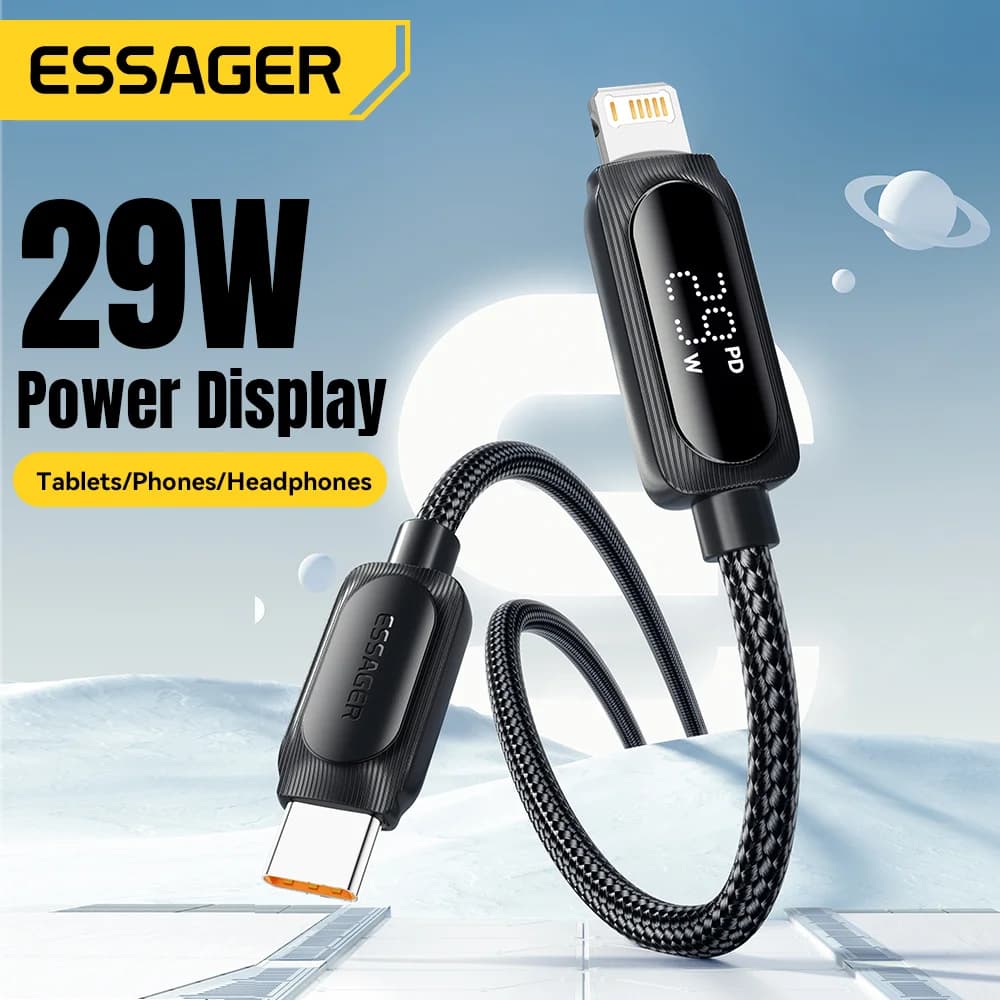 Кабель USB-C – Lightning 29 Вт с цифровым дисплеем