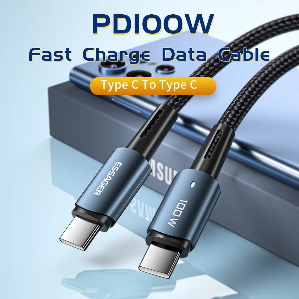 Кабель USB-C PD с быстрой зарядкой 100 Вт