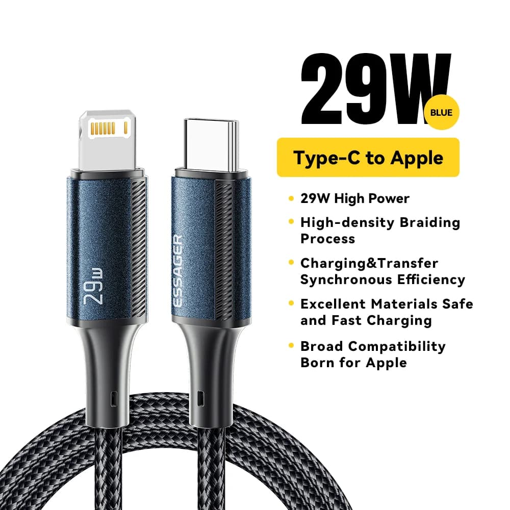 Кабель USB-C - Lightning, быстрая зарядка 29W