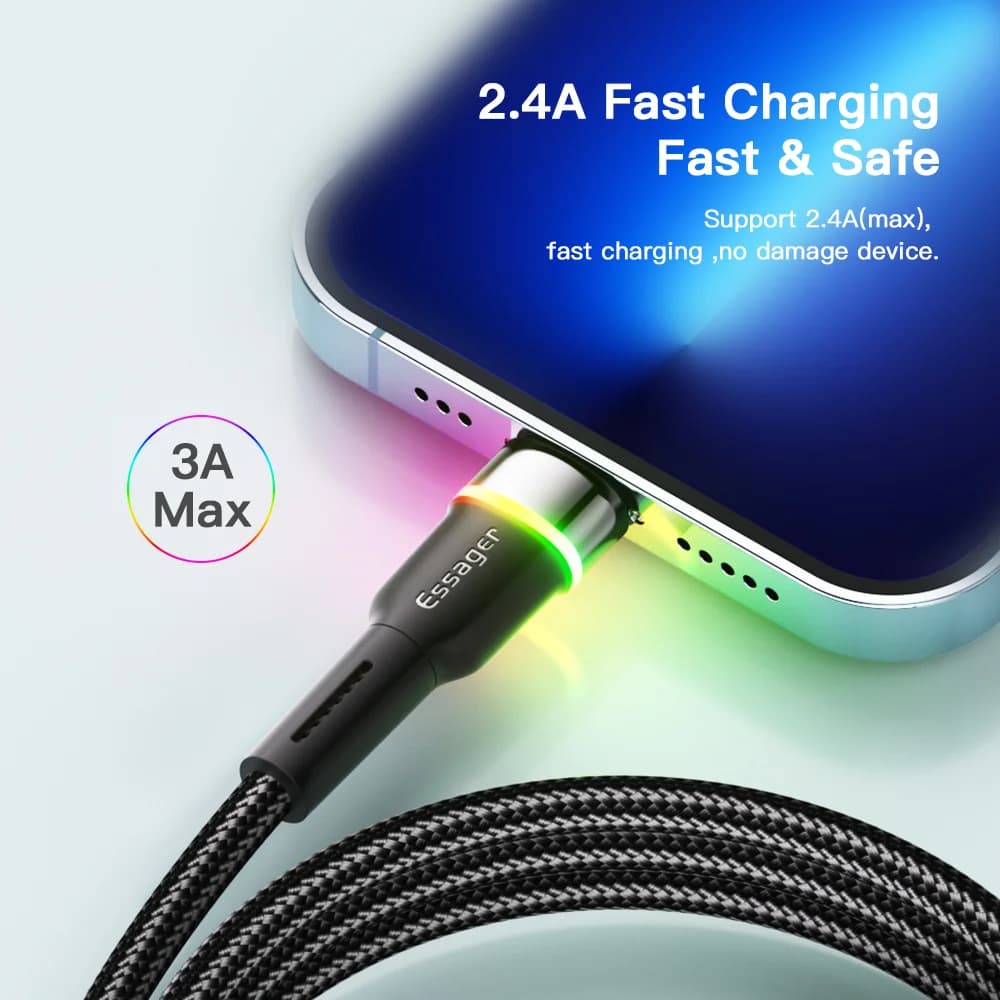 LED-кабель USB для быстрой зарядки и передачи данных (iPhone)