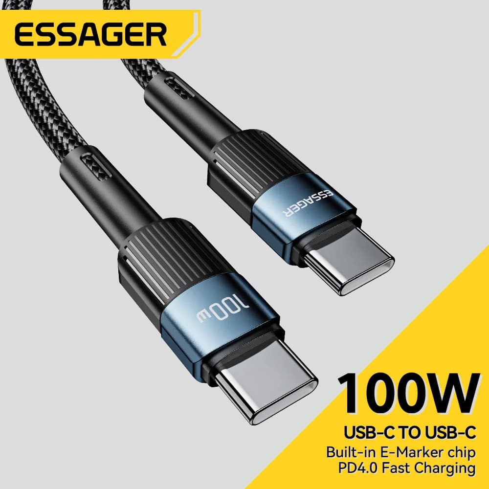 Кабель быстрой зарядки USB-C на USB-C 100 Вт, 3 м