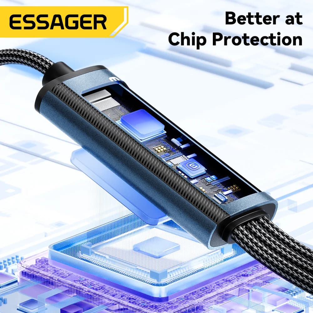 Кабель для зарядки 3-в-1 USB-C на Lightning, 100 Вт