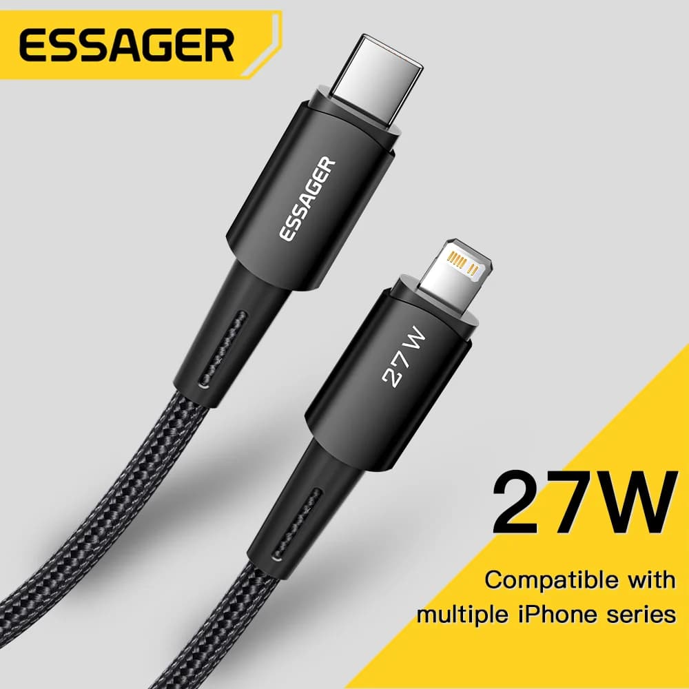 Кабель быстрой зарядки USB-C - Lightning 27 Вт