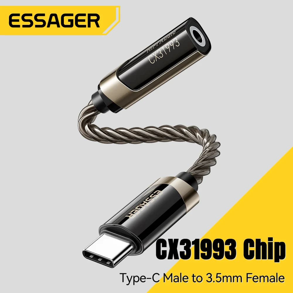 HiFi аудиоадаптер USB-C на 3.5 мм для наушников