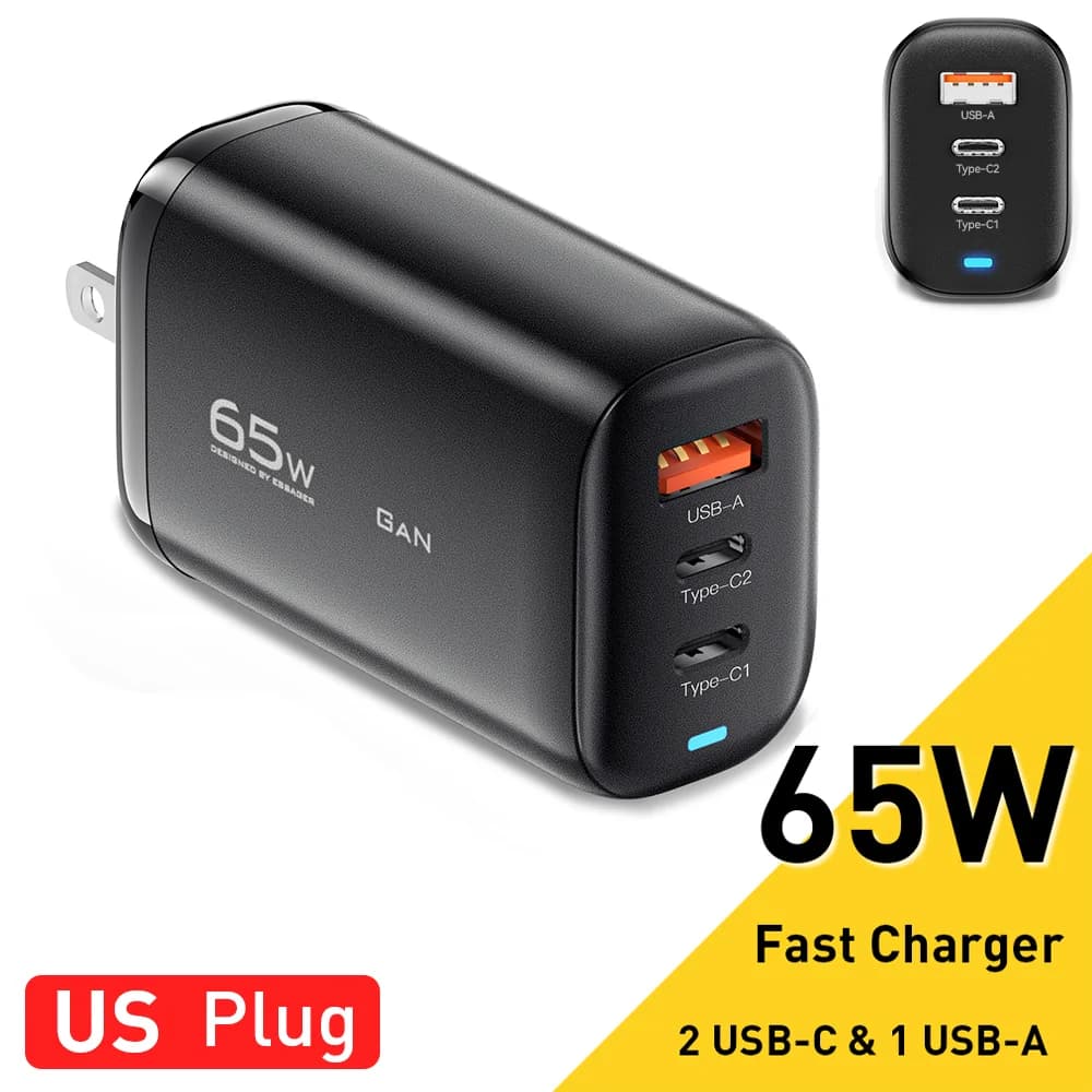 Зарядное устройство GaN USB-C для ноутбука, 65 Вт, PPS