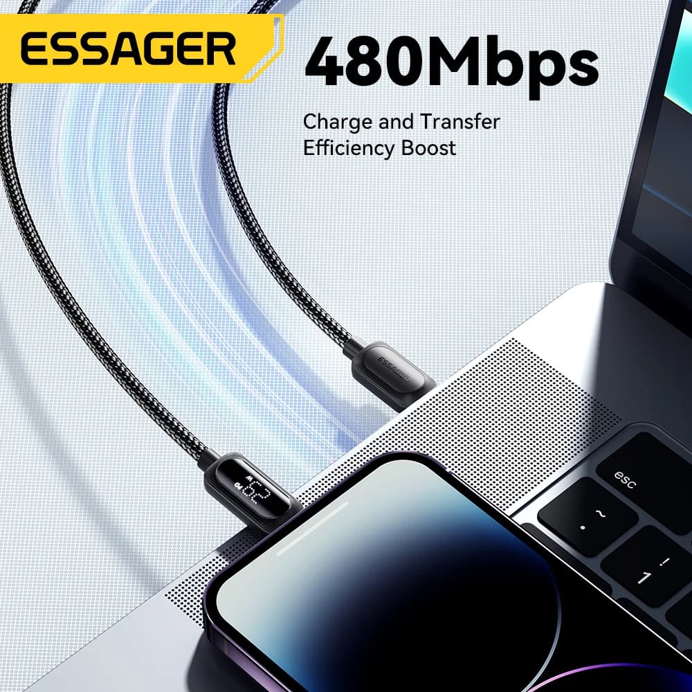 Кабель USB-C – Lightning 29 Вт с цифровым дисплеем