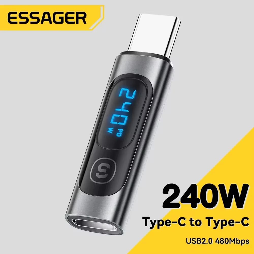 Адаптер USB-C на USB-C OTG с цифровым дисплеем