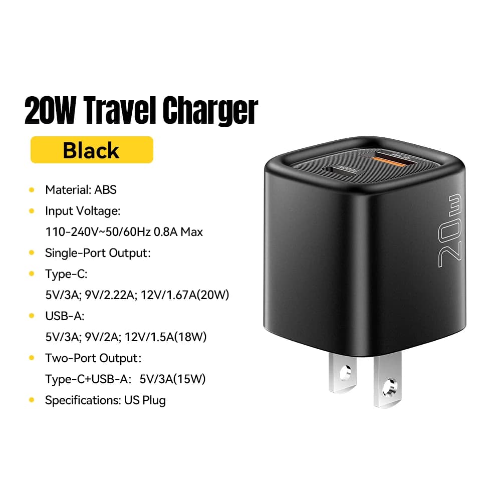 Сетевой адаптер 20W USB-C PD Быстрая зарядка