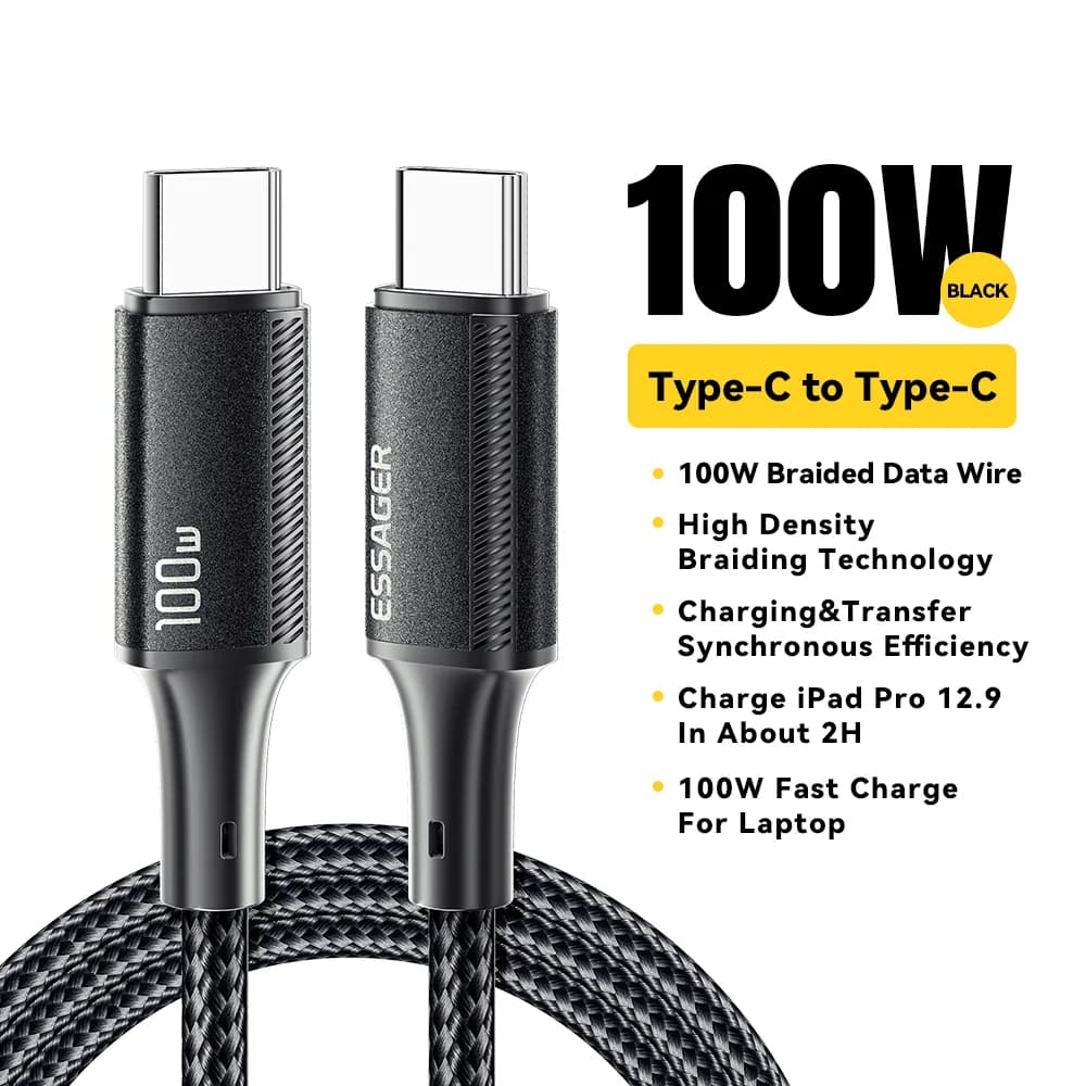 Кабель USB-C to USB-C с быстрой зарядкой PD 100W
