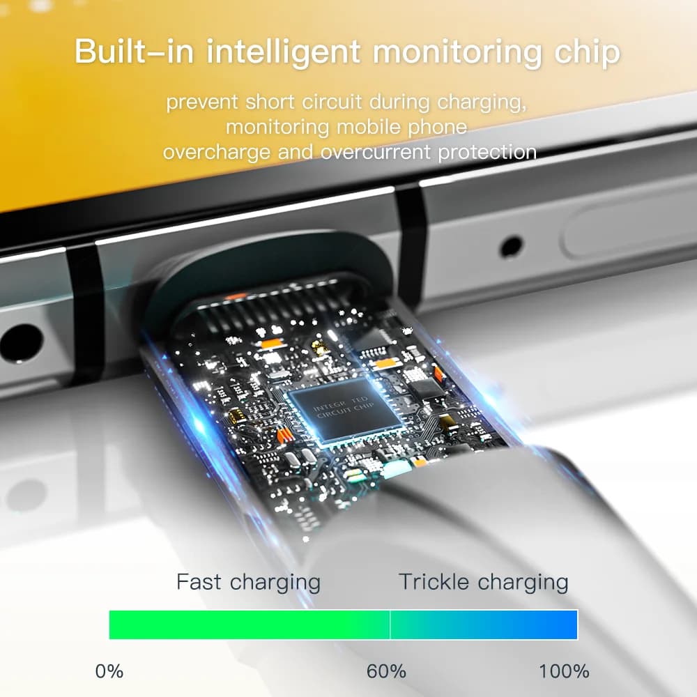 Кабель быстрой зарядки USB-A на USB-C, 3A