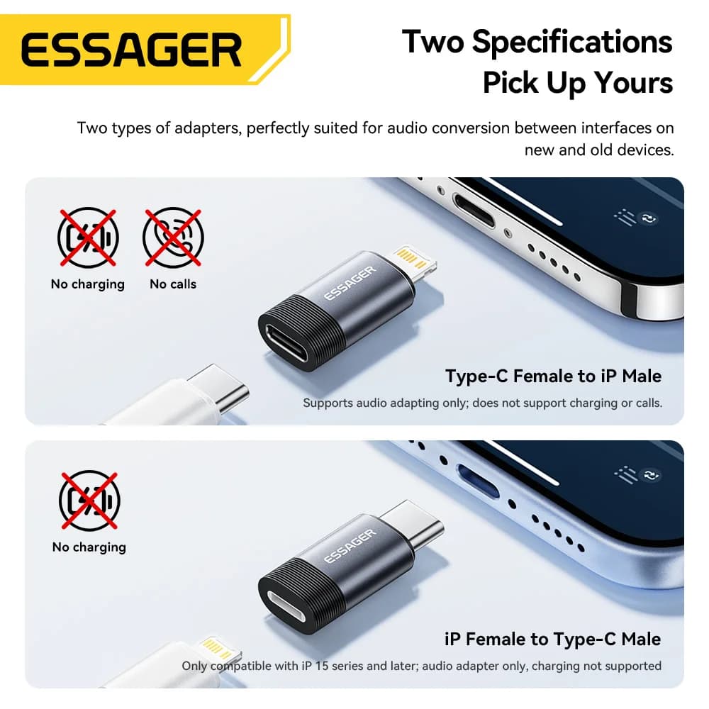 Аудиоадаптер для наушников USB-C на Lightning