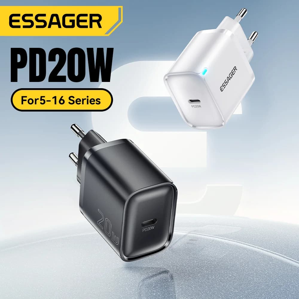 Компактное сетевое зарядное устройство USB-C PD 20 Вт