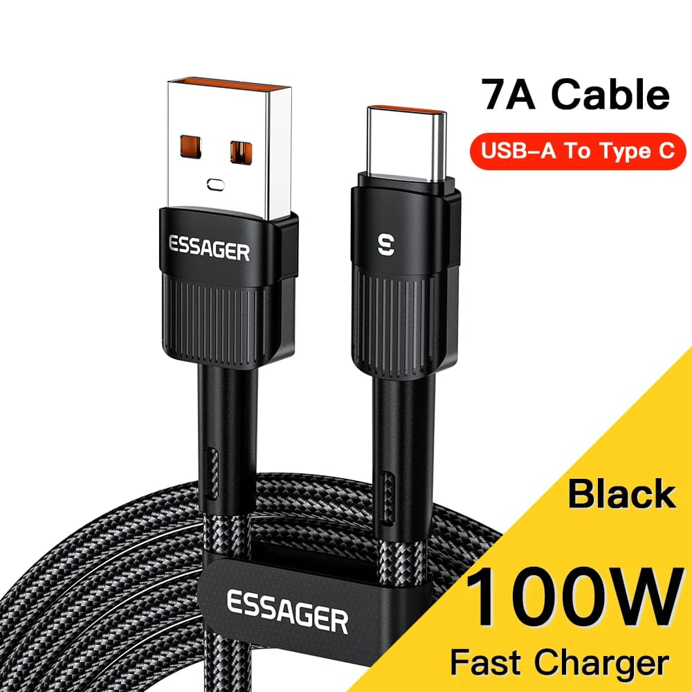 Кабель быстрой зарядки USB-C 100W, 7A