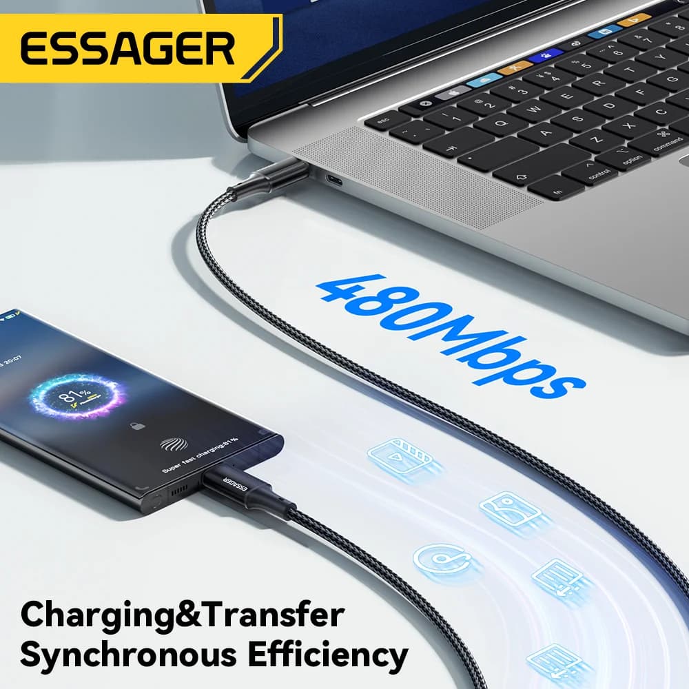 Кабель USB-C to USB-C с быстрой зарядкой PD 100W